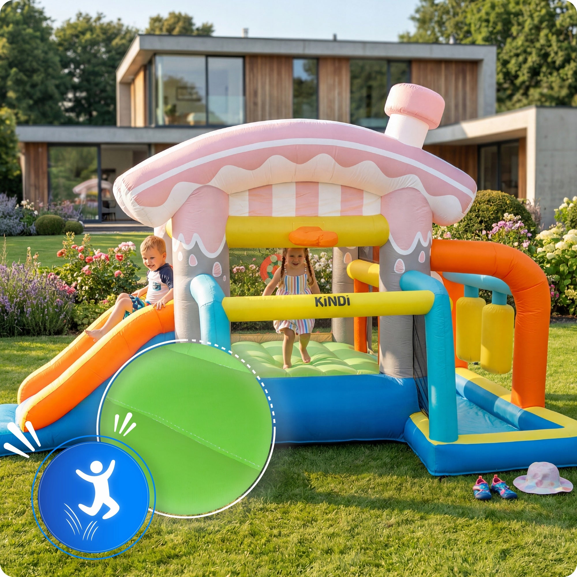 Children's garden inflatable castle square toys water slide Product width 360 cm