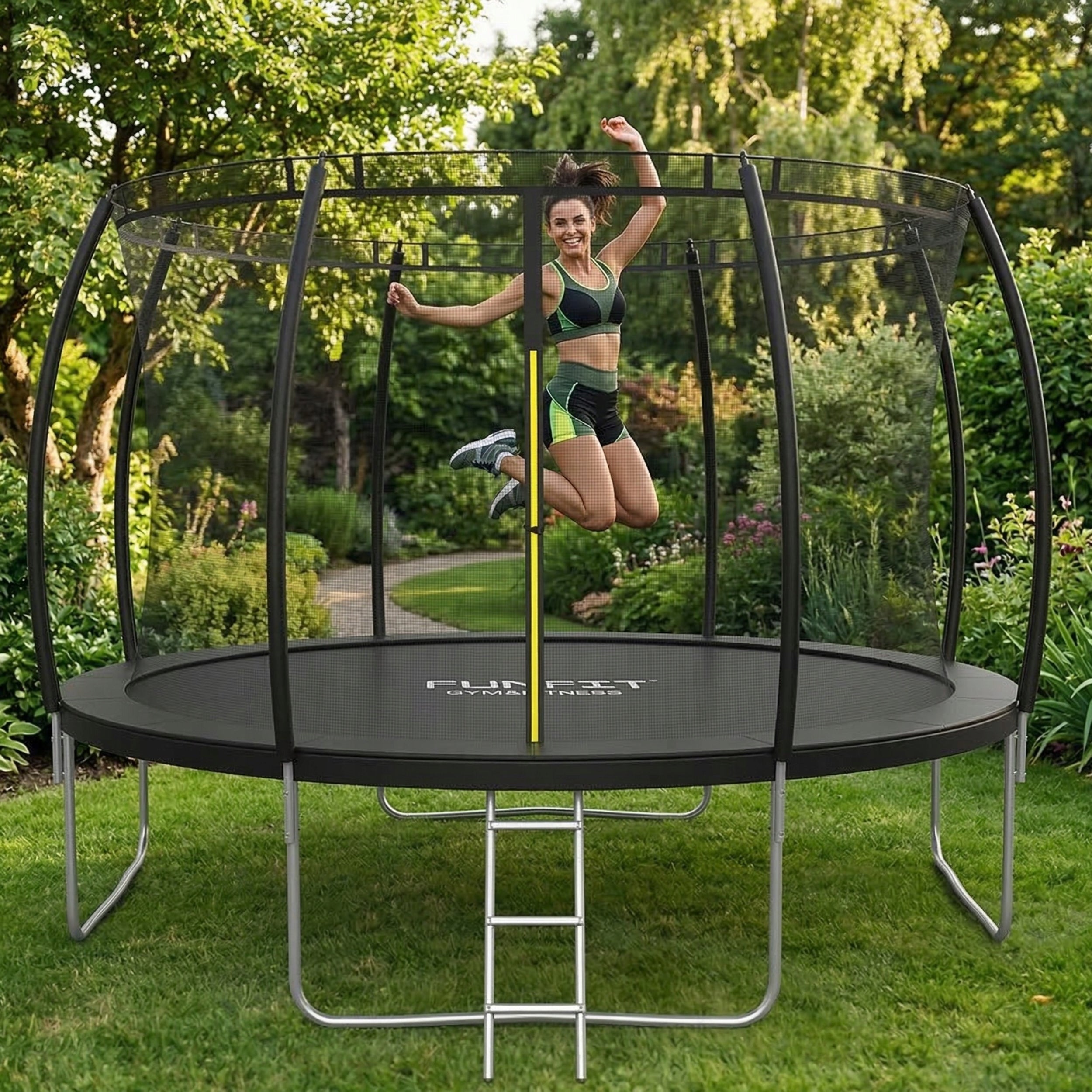Children's garden trampoline 404cm FUNFIT inner net PREMIUM 13ft Brand Funfit
