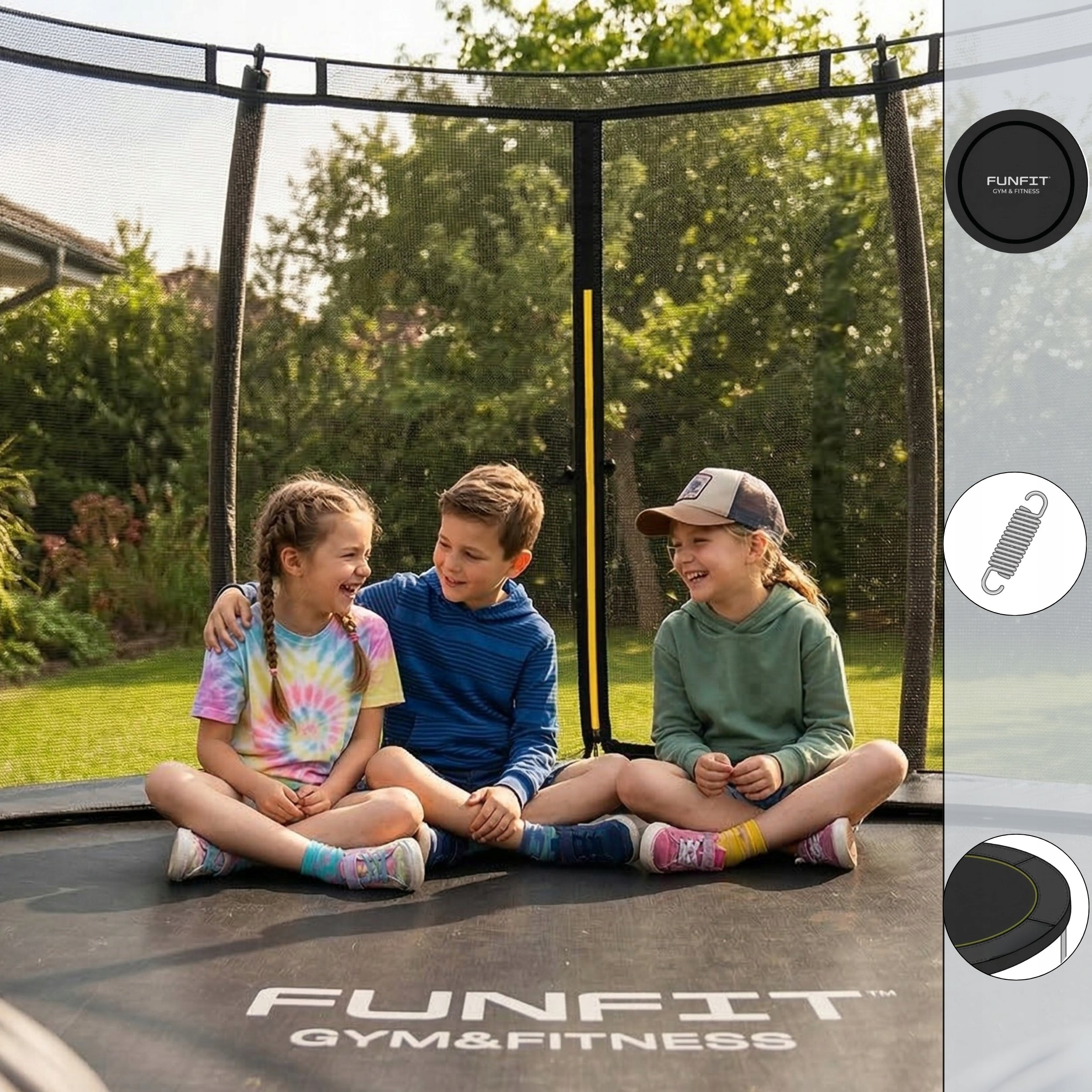 Children's garden trampoline 404cm FUNFIT inner net PREMIUM 13ft Height from ground level 89 cm