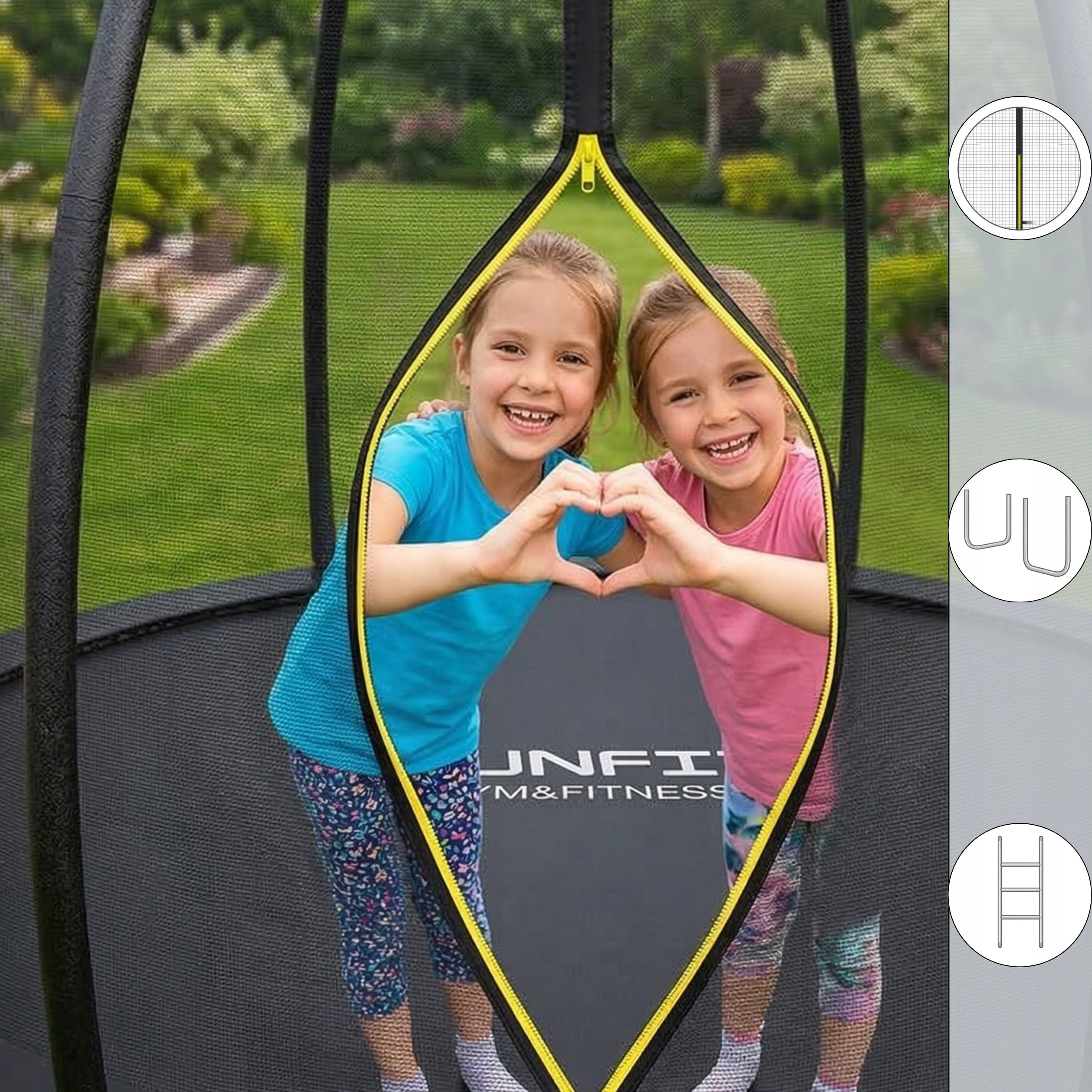Children's garden trampoline 465cm FUNFIT inner net PREMIUM 15ft Brand Funfit