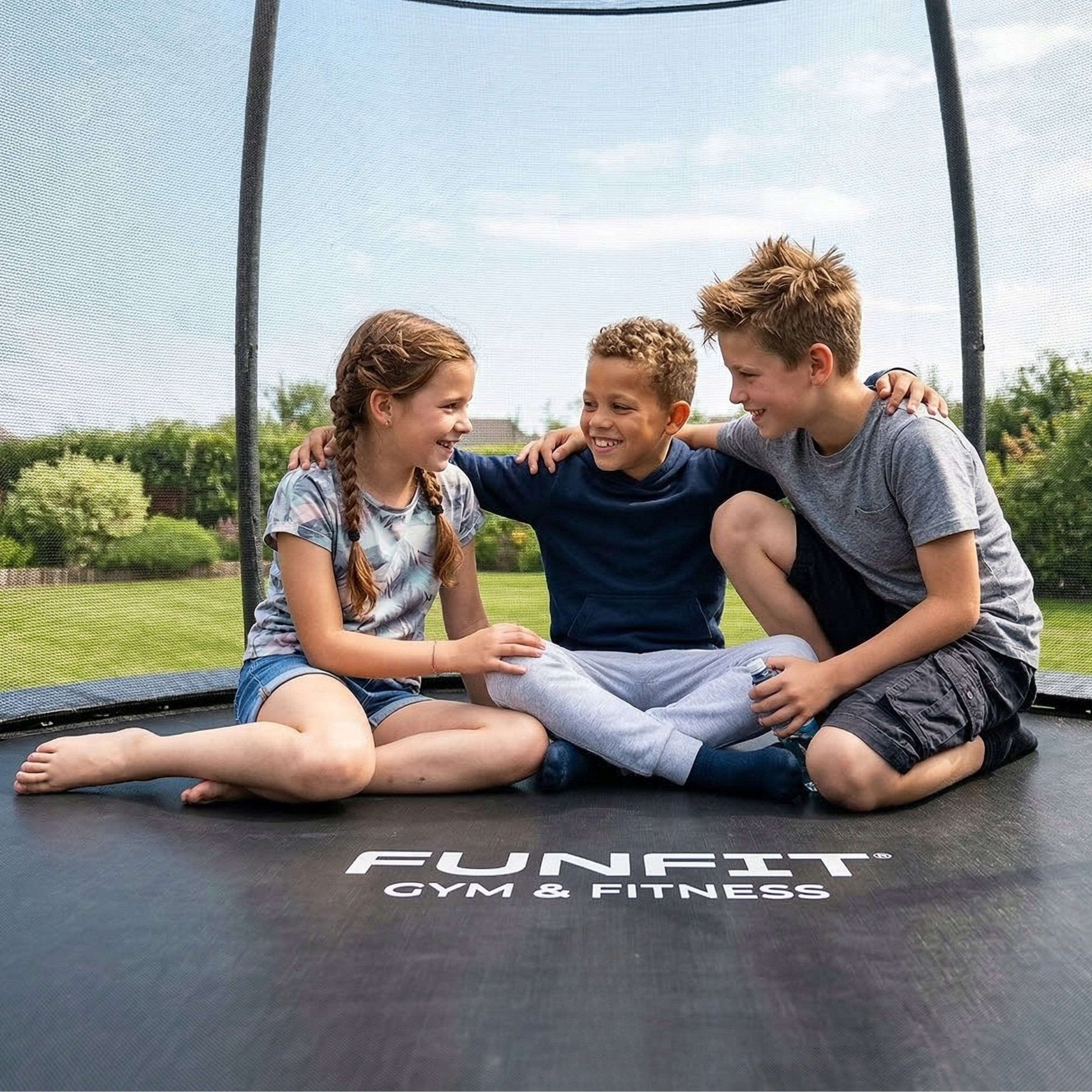Children's garden trampoline 465cm FUNFIT inner net PREMIUM 15ft Number of bars 12 pcs