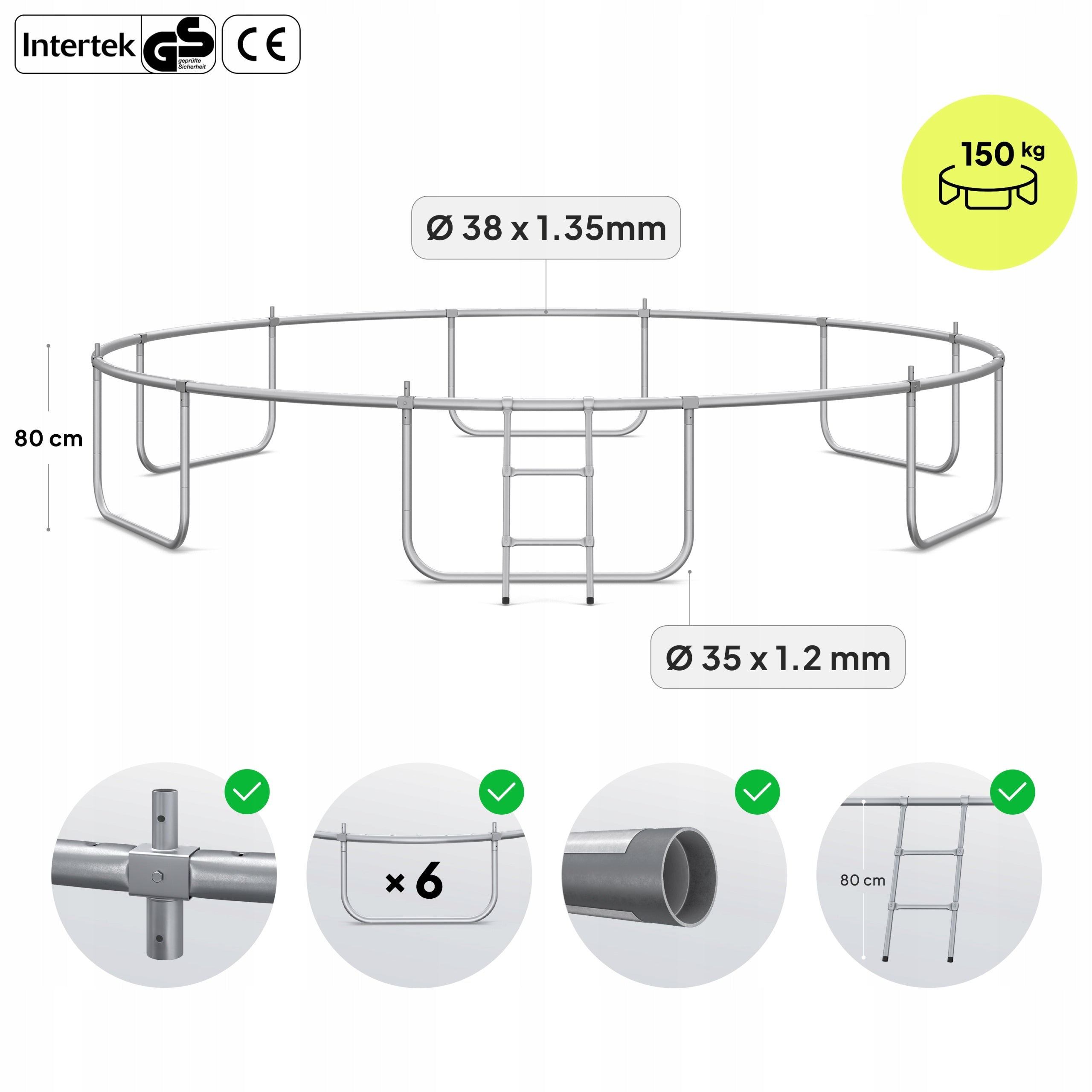 Children's garden trampoline with inner net 14FT 435cm Zipro Brand Zipro