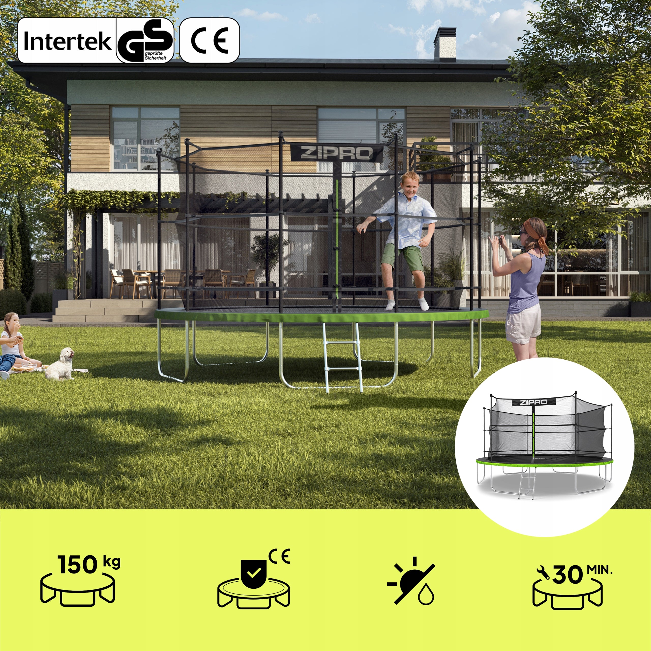 Children's garden trampoline with inner net 14FT 435cm Zipro Manufacturer code 1600649