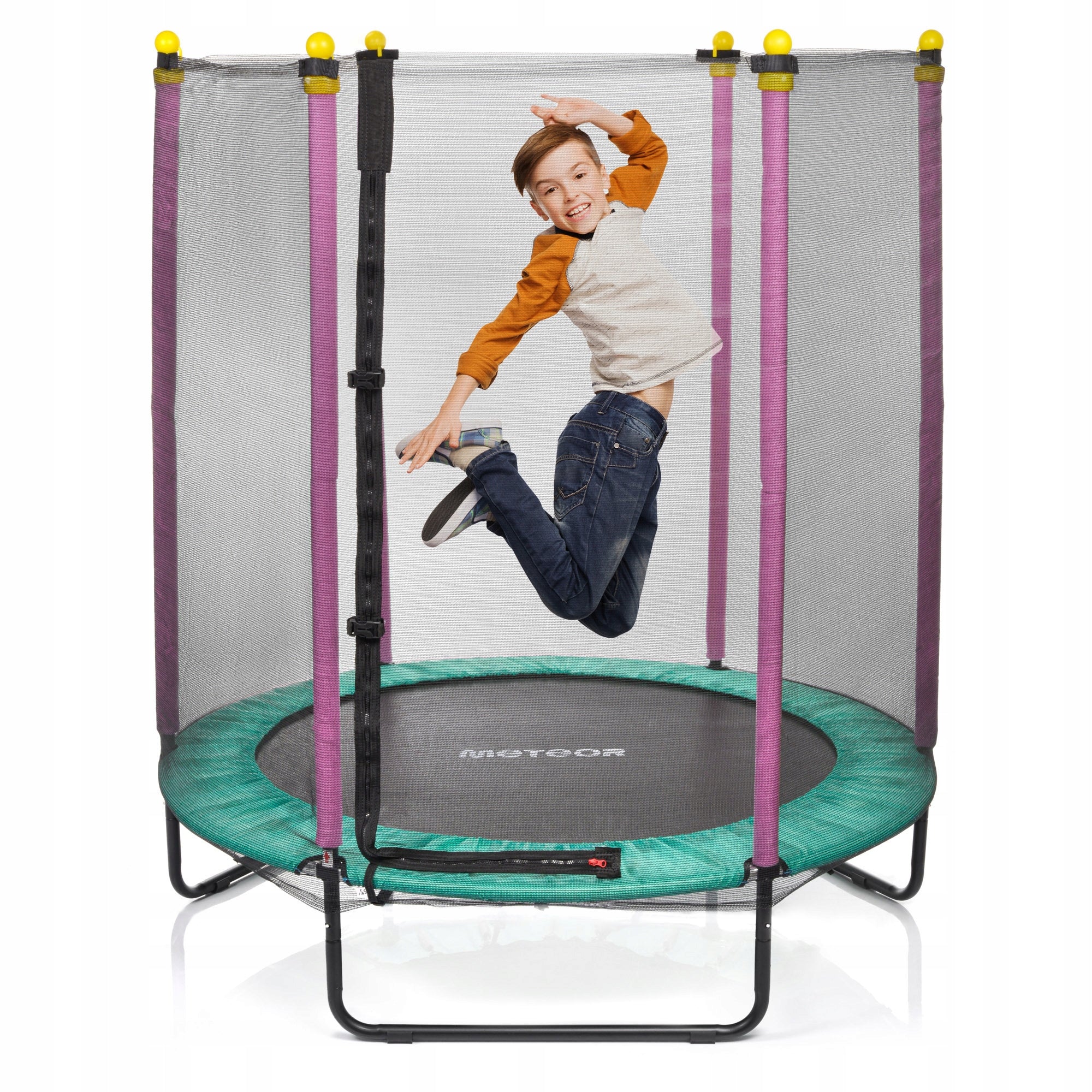 Children's garden trampoline with outdoor net Meteor 4,5 ft 140 cm Packaging status original