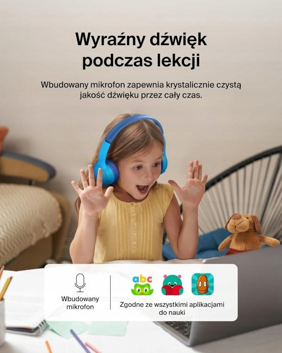 Children's headphones Belkin SoundForm Mini Bluetooth microphone blue Manufacturer code sound form mini