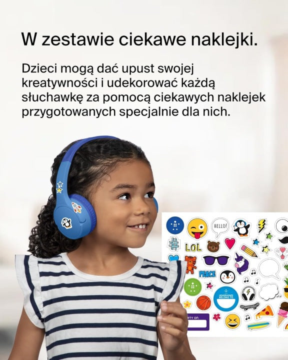 Children's headphones Belkin SoundForm Mini Bluetooth microphone blue Packaging status original