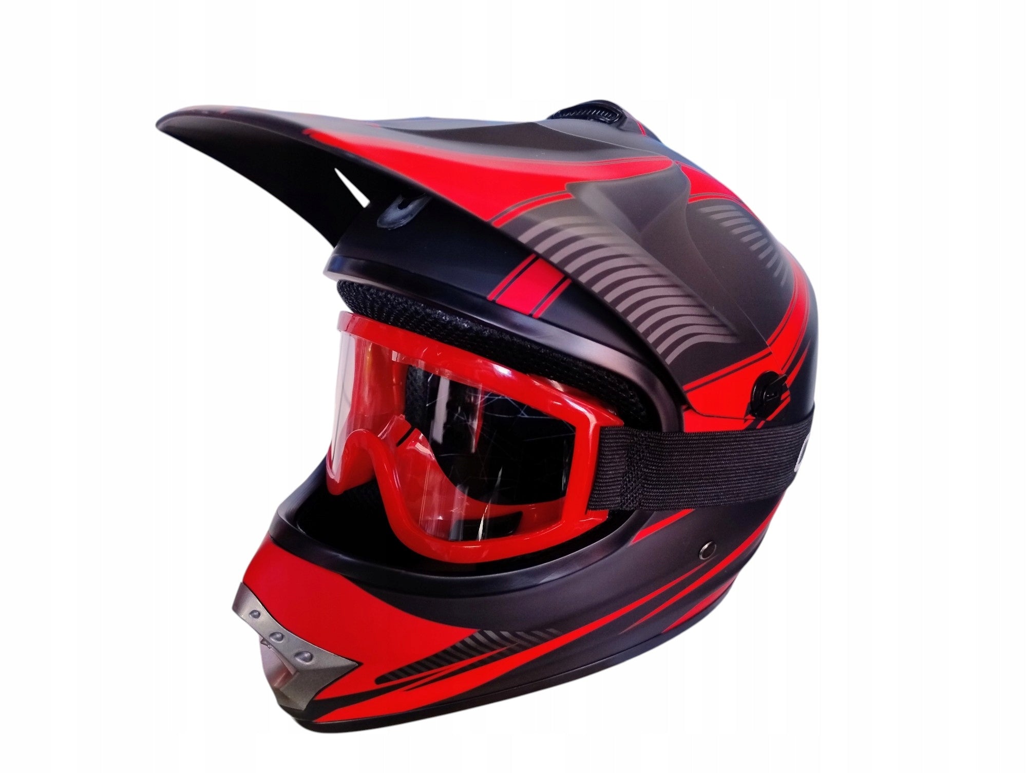 Children's helmet Cross+Gogle Enduro Quad ATV BMX Cross Scooter M 55-56 cm