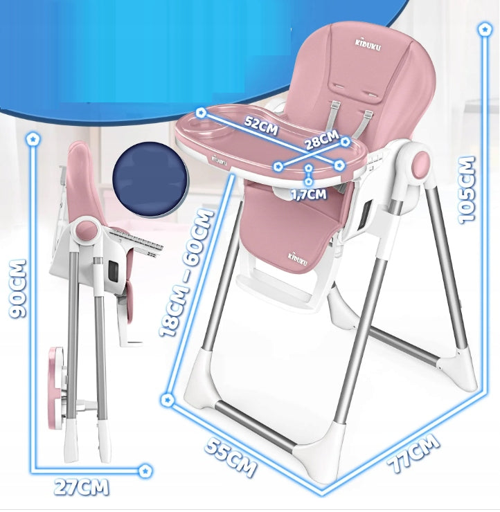 Children's high chair KIDUKU 3in1 Pink 0-36 months