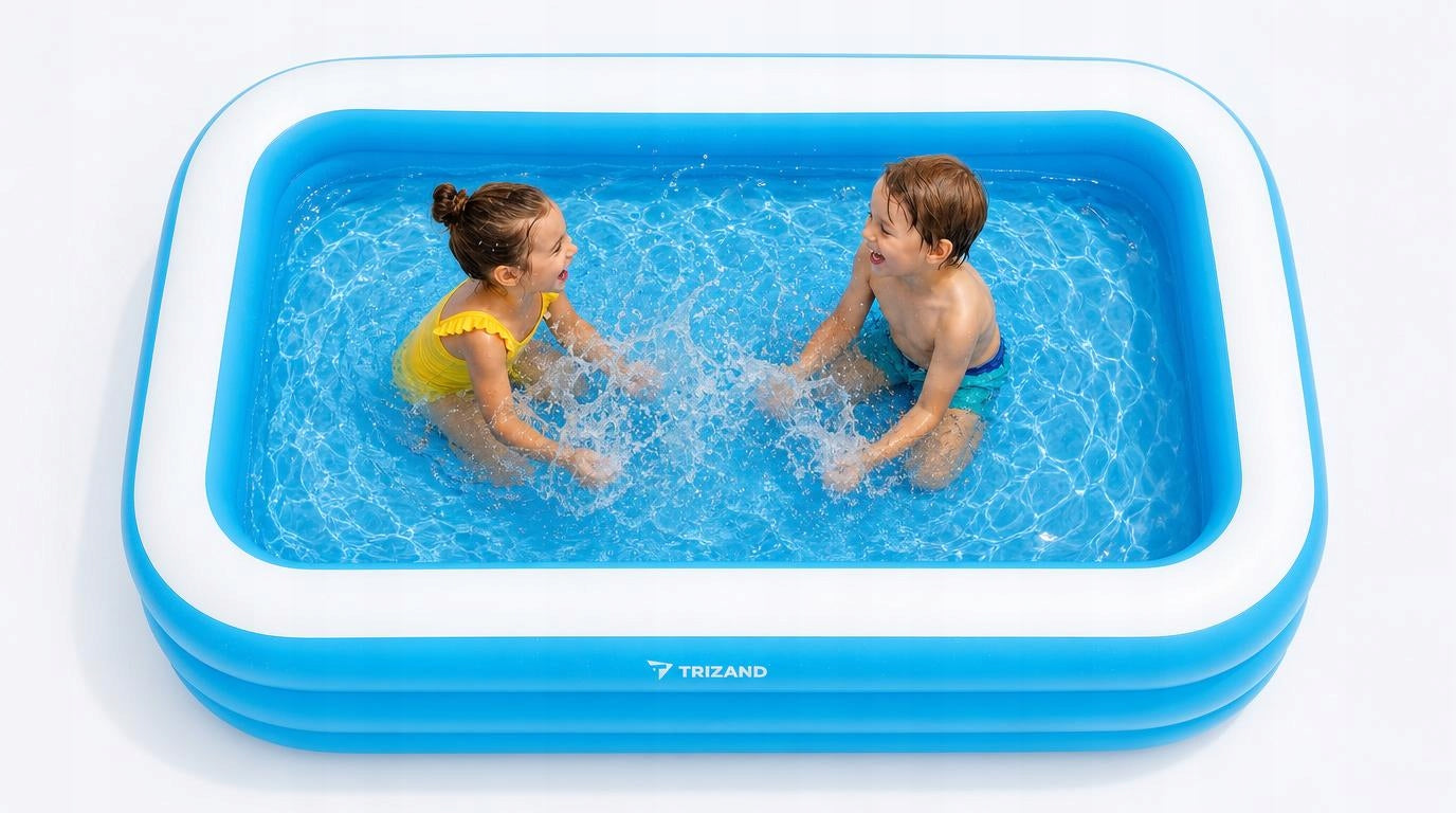 Children's inflatable garden pool family for summer holiday 185x130x50cm Height 50 cm