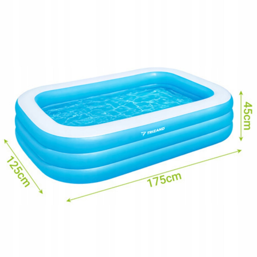 Children's inflatable garden pool family for summer holiday 185x130x50cm Series Basen dmuchany 185x130x50 cm ogrodowy