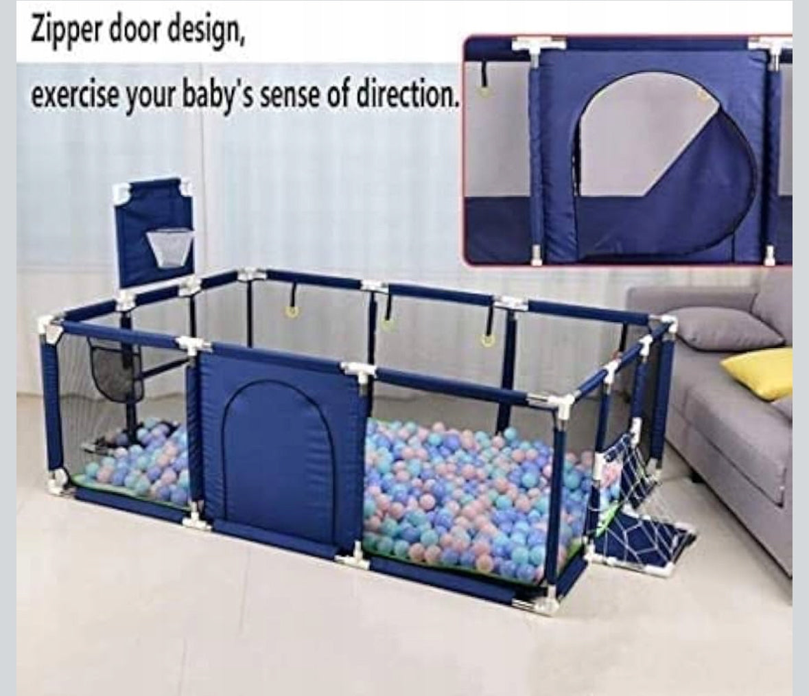 Children's playpen Crawling Fence, folding square toys Product width 190 cm