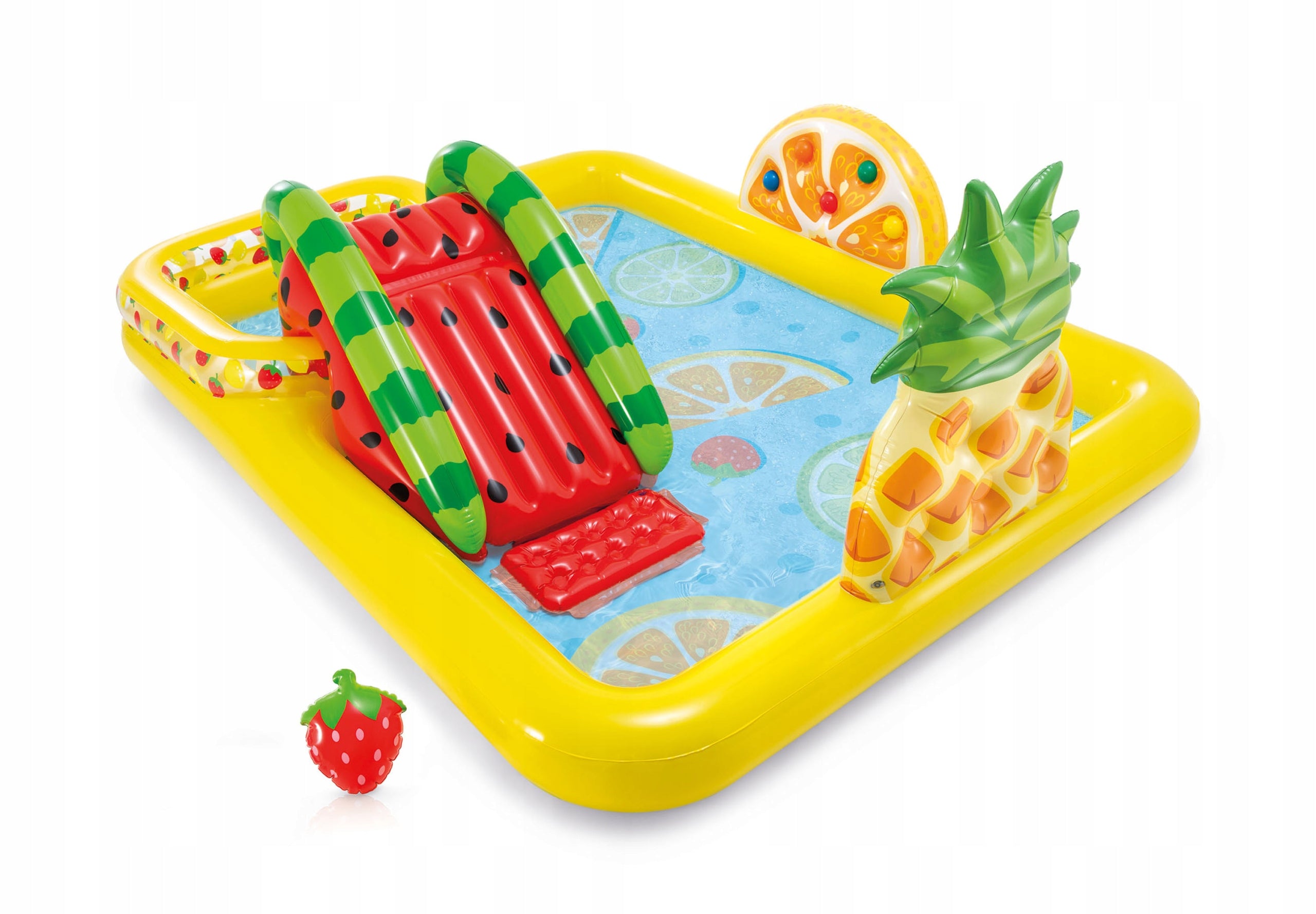 Children's pool with fruit inflatable rectangular Intex 244 x 191 x 91 cm