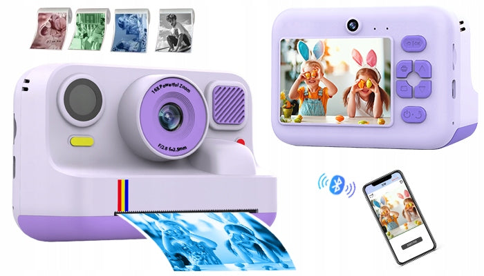 Children's printing camera K12Pro,48 megapixel , Bluetooth, color printing Manufacturer code 6900745044298 purple