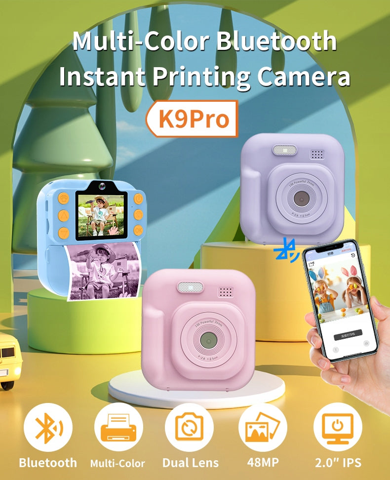 Children's printing camera K9Pro, color printing,Bluetooth,48 megapixel Brand no brand