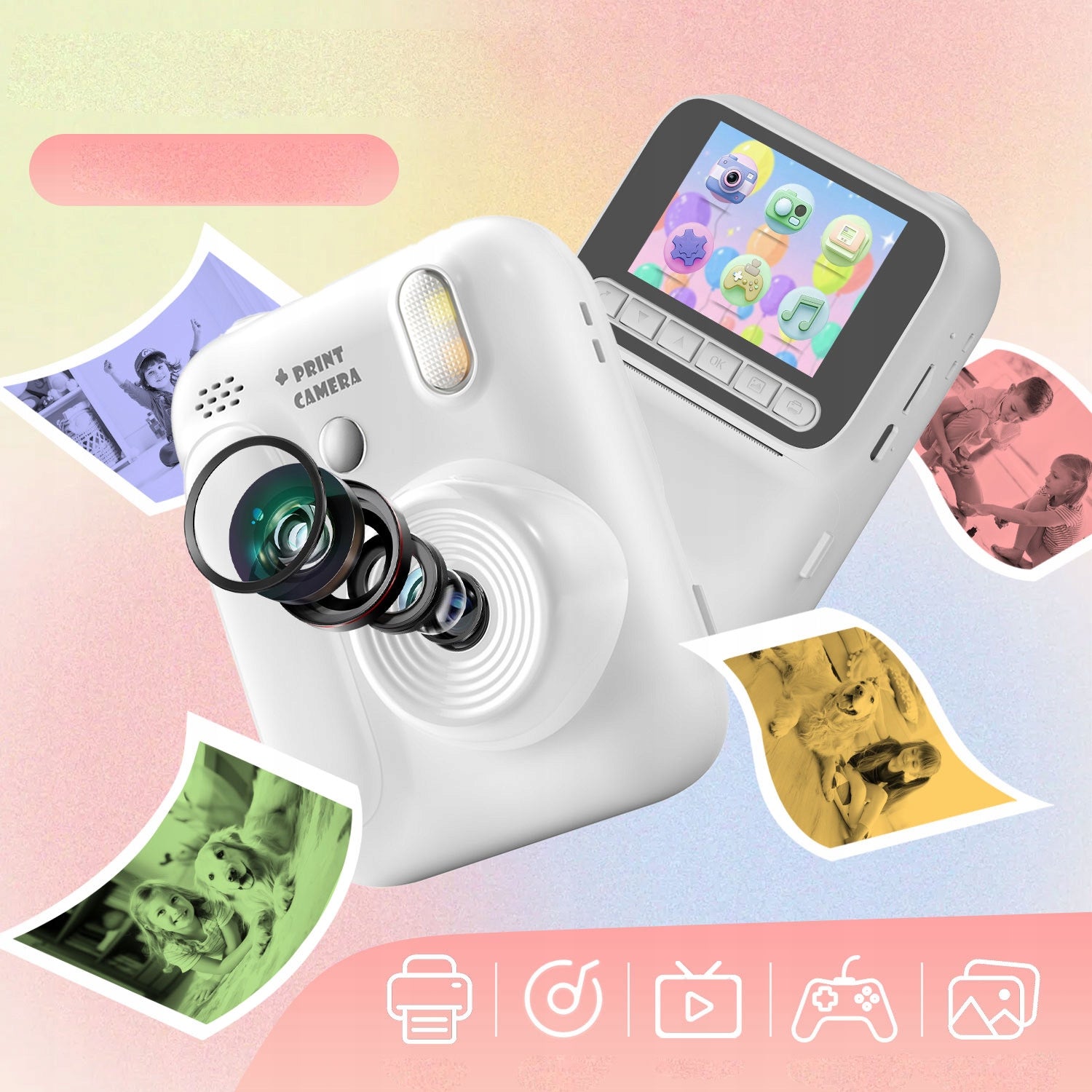 Children's printing camera Z700,color printing,48 megapixel,4 rolls+32GB Brand no brand