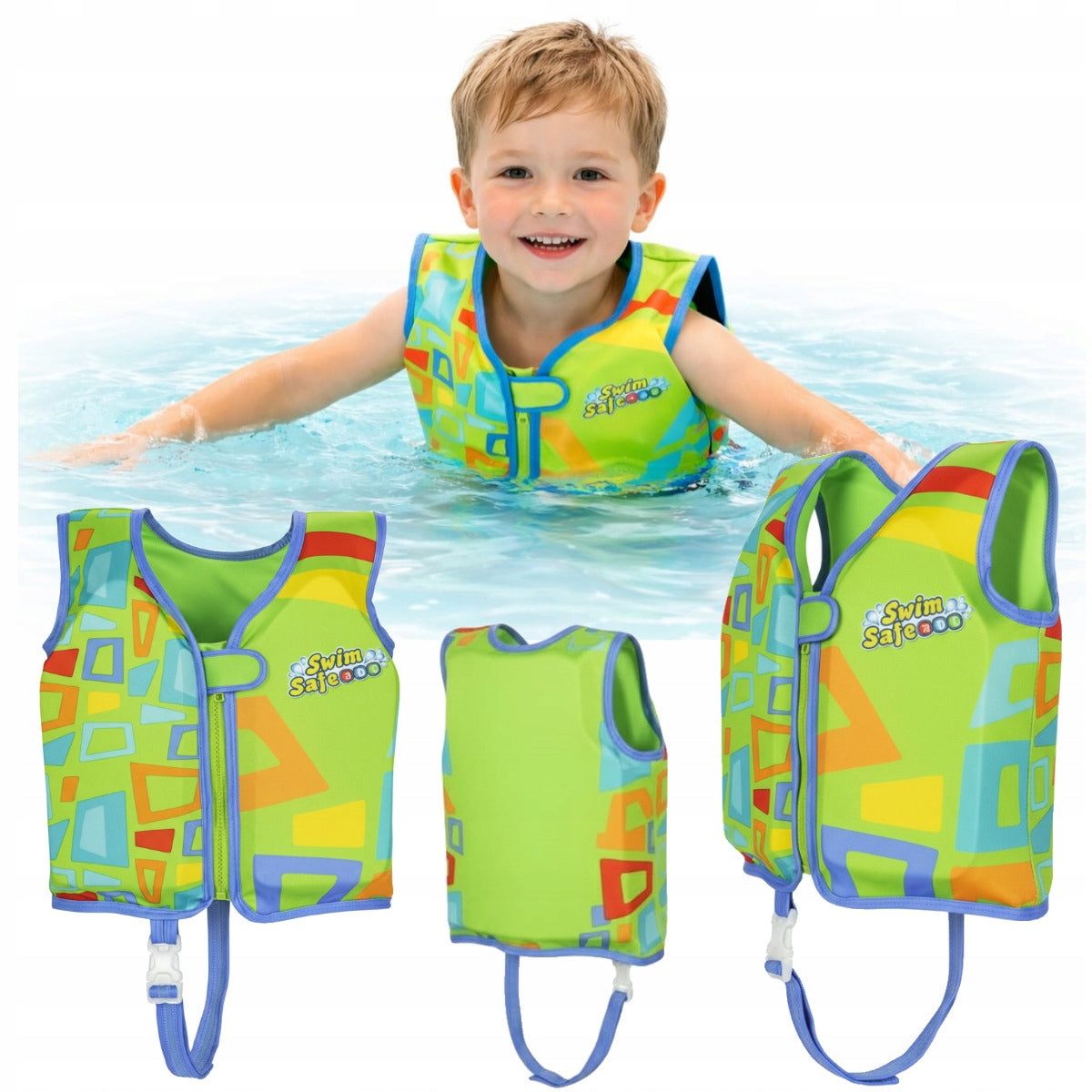 Children's safety swimming vest green Bestway for swimming