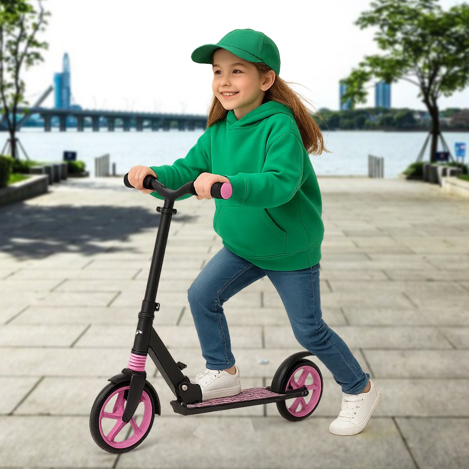 Children's scooter CITY Folding Adjustable with Shock Absorption Brake Manufacturer code Z532R