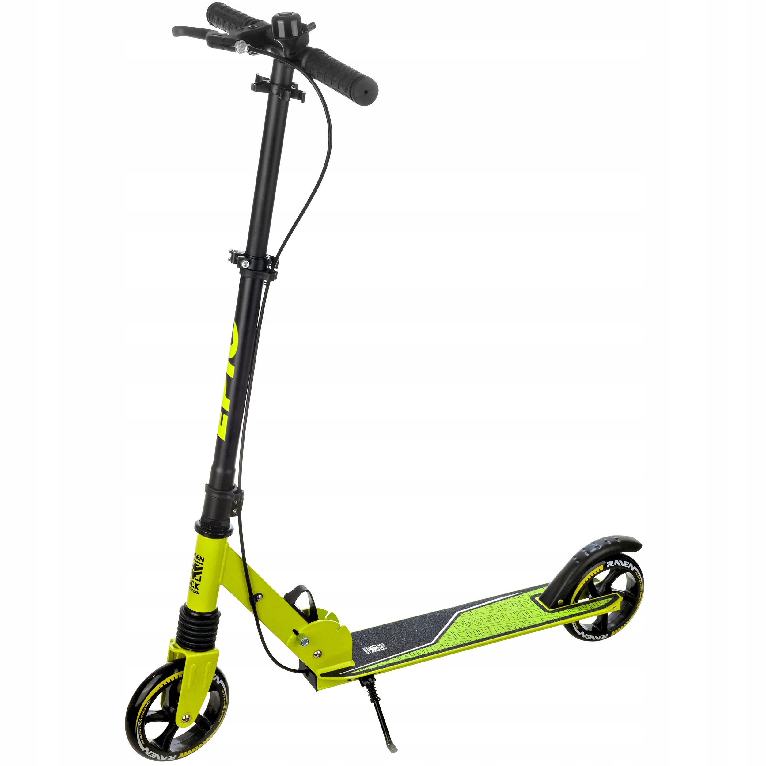 Children's scooter RAVEN Epic Lime 145mm with bell shock absorption brake Brake yes