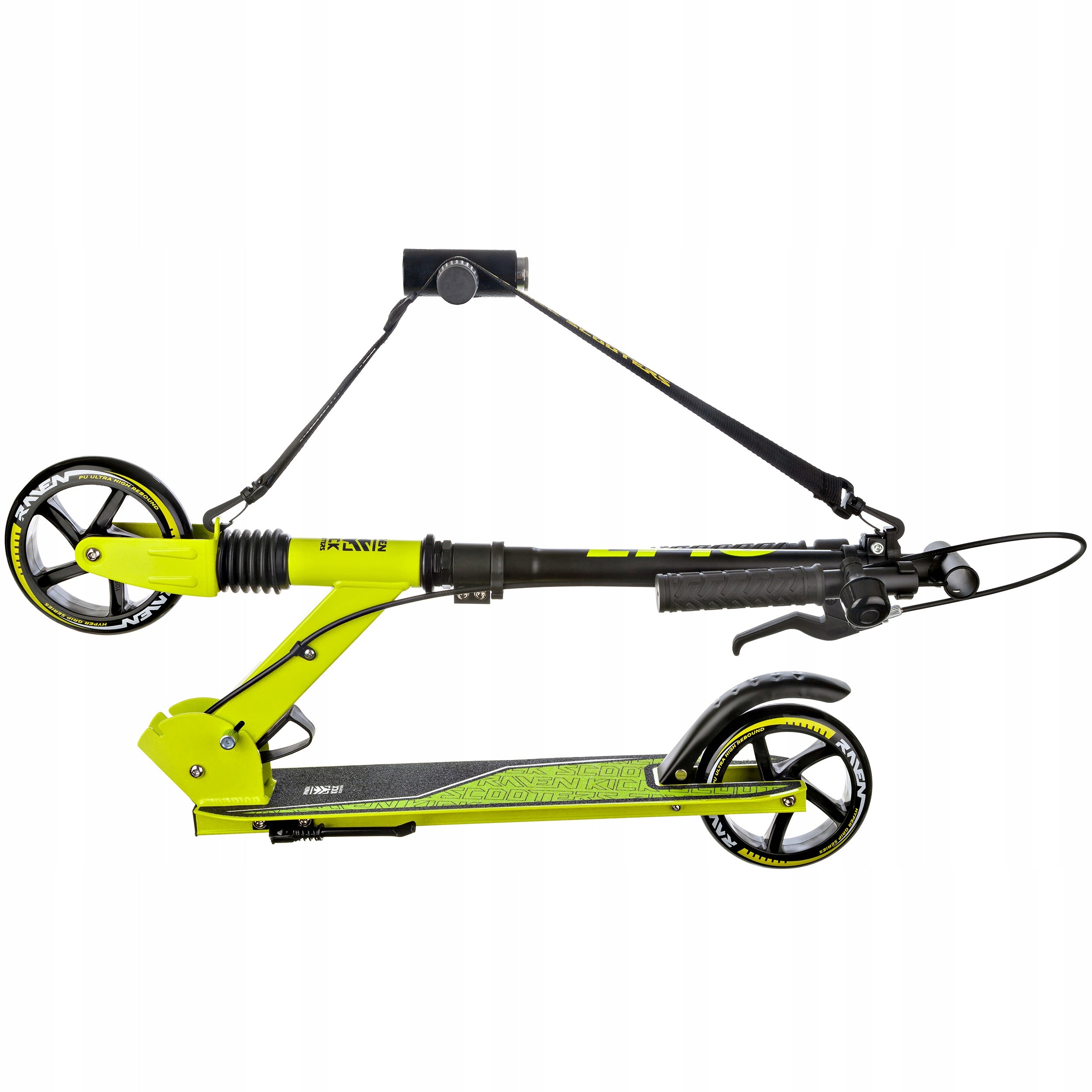 Children's scooter RAVEN Epic Lime 145mm with bell shock absorption brake Manufacturer code 010266