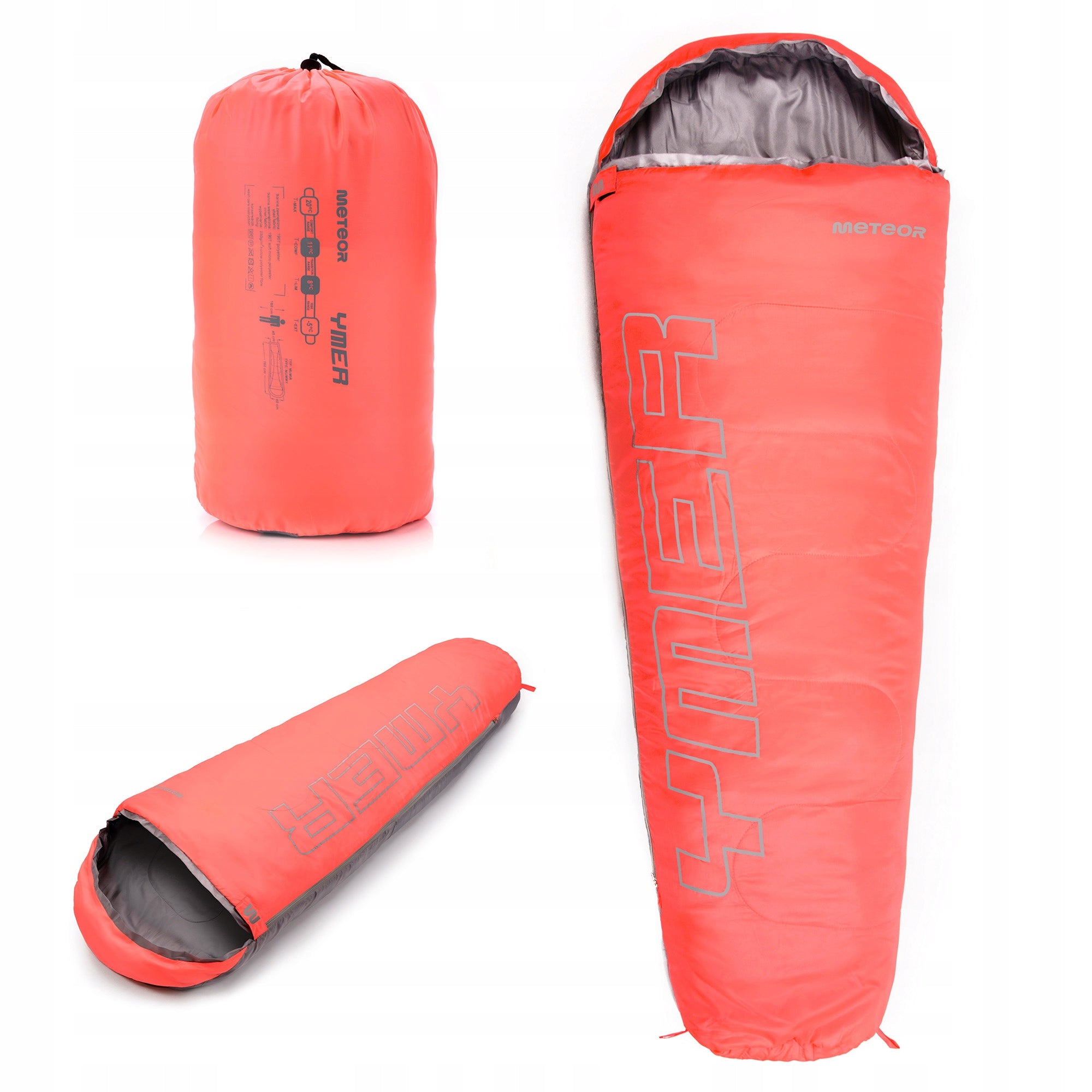 Children's sleeping bag mummy tourist warm for children hood cover 155cm