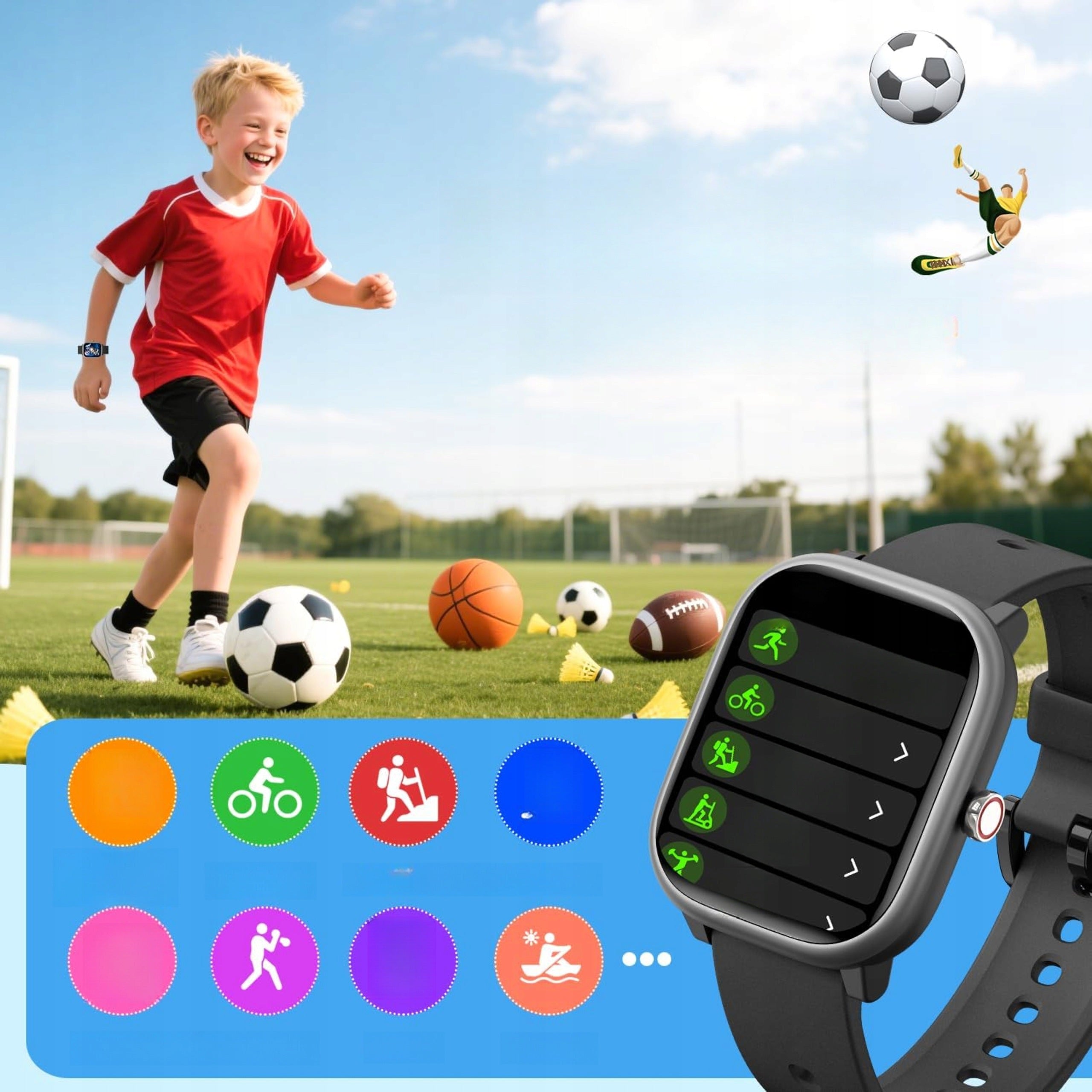 Children's smartwatch watch waterproof IP68 touch screen heart rate measurement Brand no brand