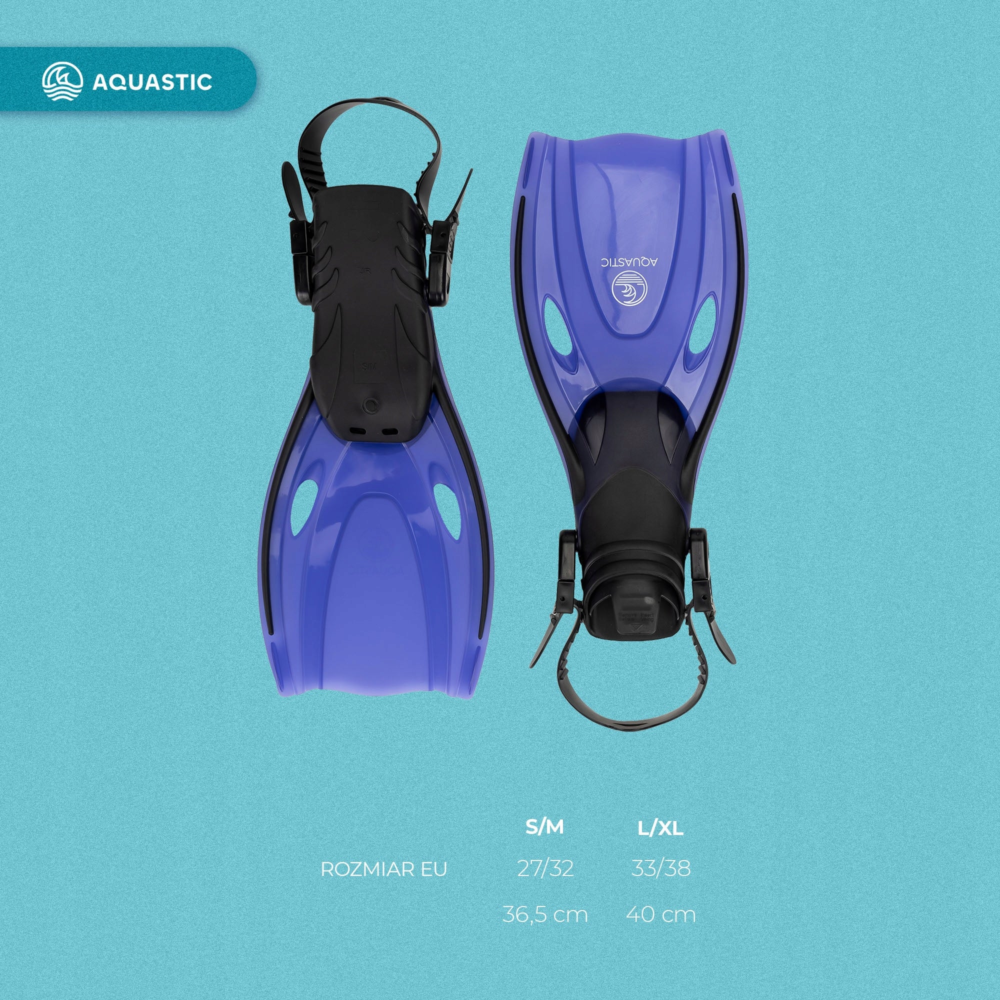 Children's snorkeling fins AQUASTIC Shelly dark blue 27/32 Brand Aquastic
