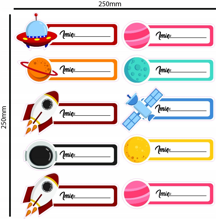 Children's stickers for notebooks personalized school year STICKERS NAME