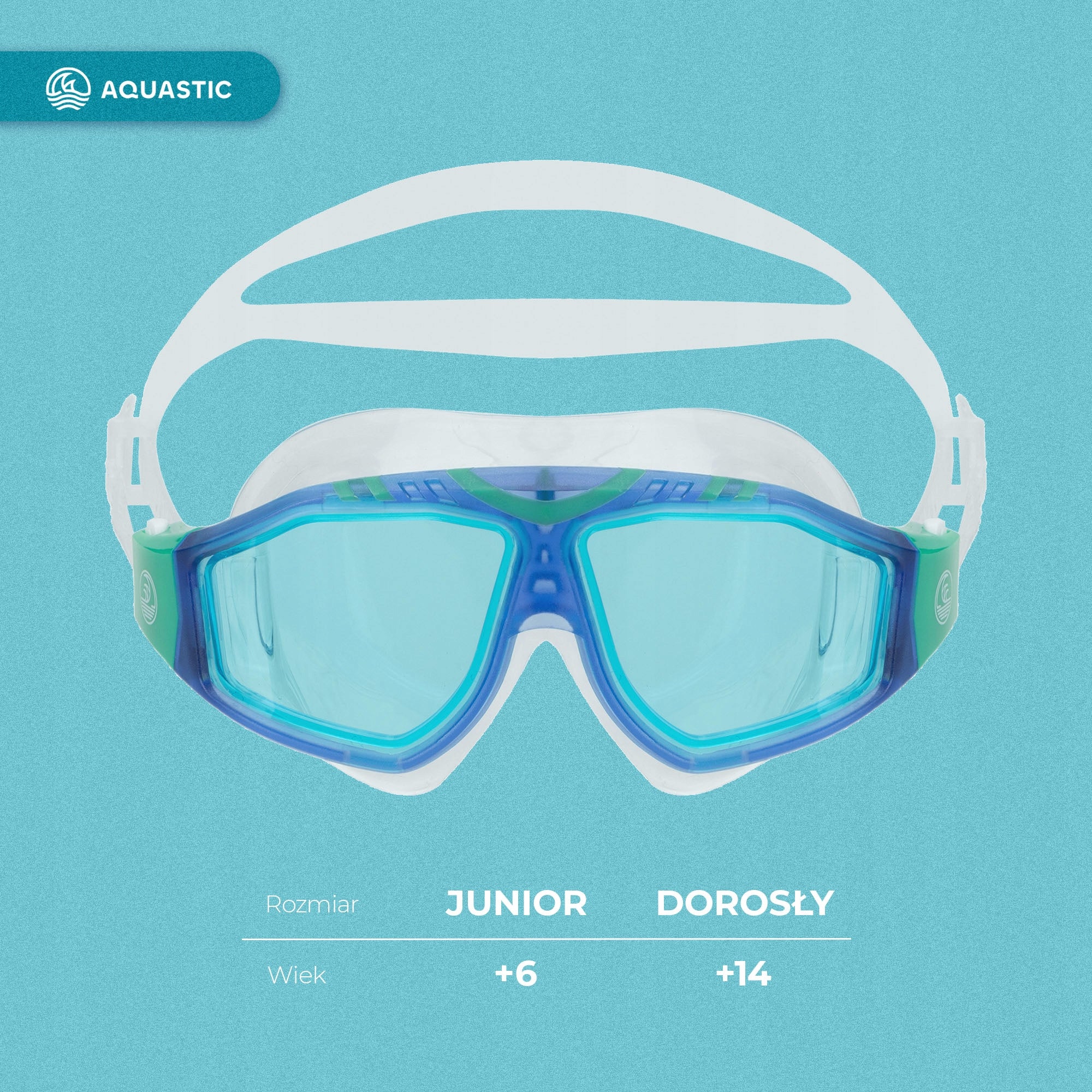 Children's swimming mask SNORKELING AQUASTIC Mako jr Anti-Fog Brand Aquastic