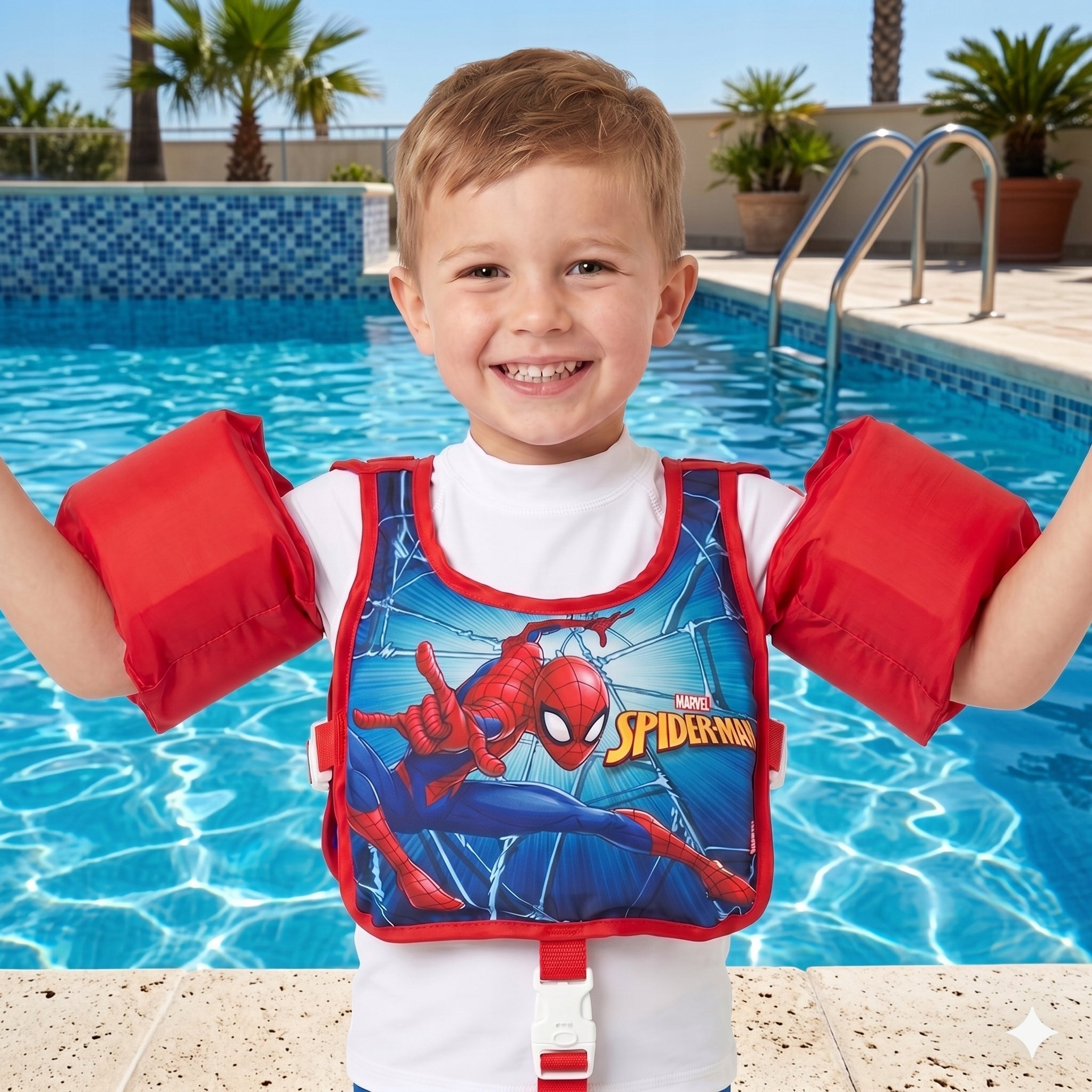 Children's swimming vest Bestway Spider-Man 98795 3-6years Color multicolor