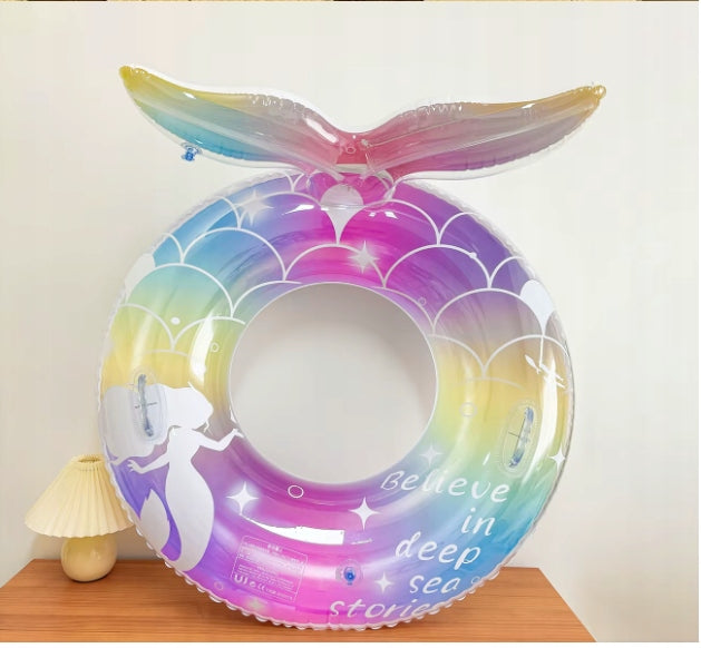 Children's swimming wheel 60 cm / Mermaid tail / Rainbow / 3 to 6 years Brand no brand