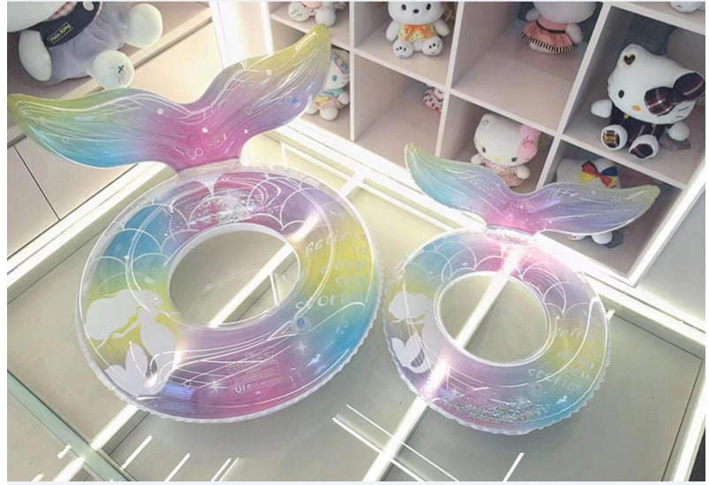 Children's swimming wheel 60 cm / Mermaid tail / Rainbow / 3 to 6 years EAN (GTIN) 5907284413333