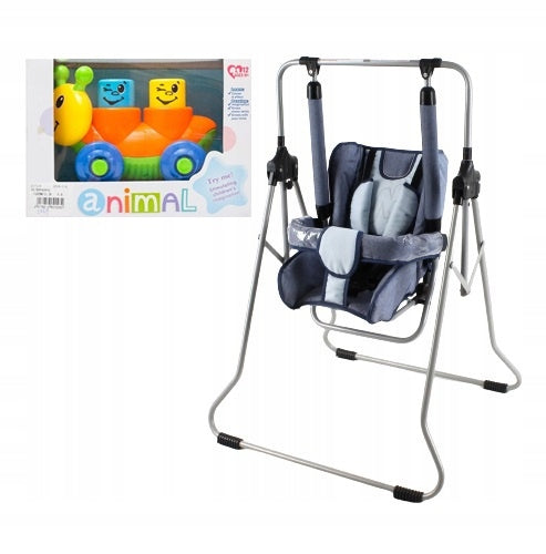 Children's swing 3in1 ADBOR N1 garden home – blue