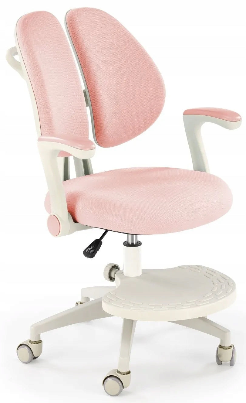 Children's swivel chair adjustable PANCO Halmar Pink, footrest