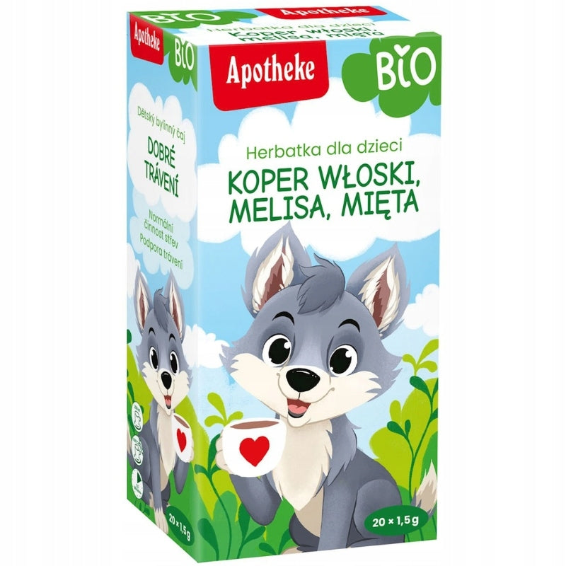 Children's tea for digestion dill, lemon balm, mint BIO 30 g Apotheke