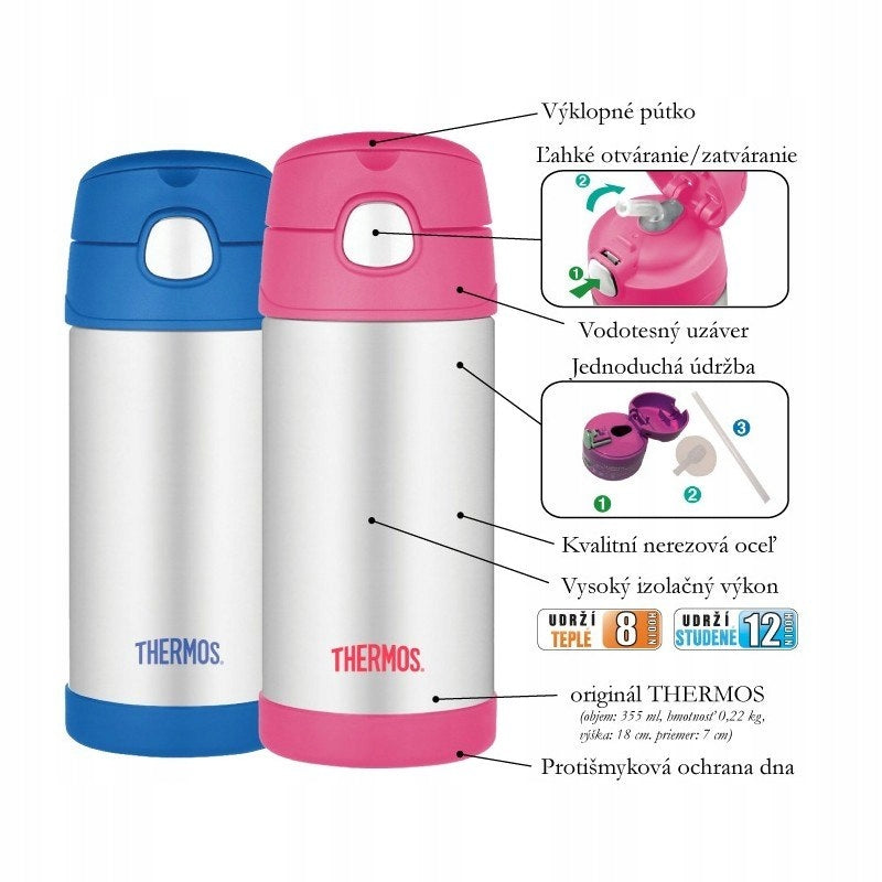 Children's thermos with straw - cat Manufacturer code 12001A