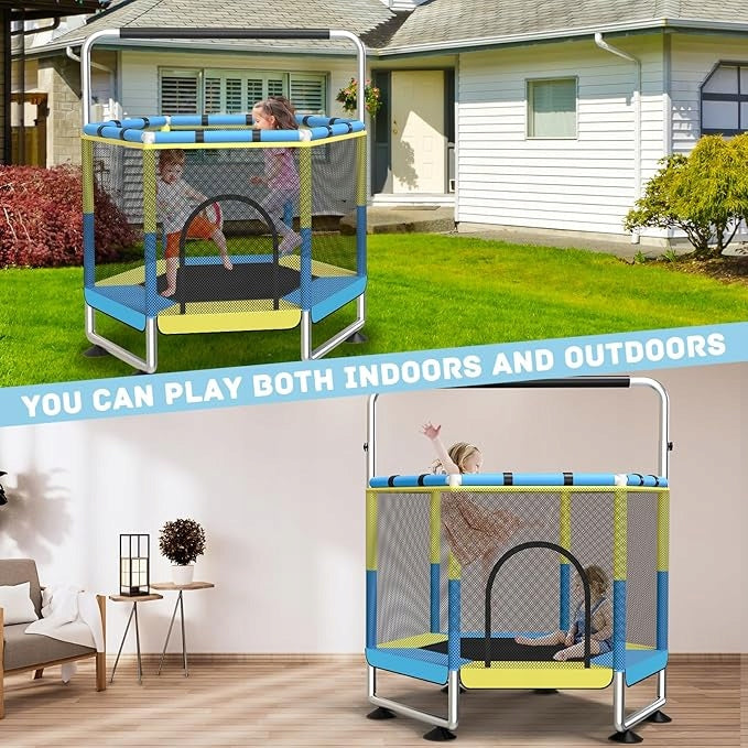 Children's trampoline 150 cm with Garden Mesh For Home and Garden DESCRIPTION!!!!!!!! Total height 26 cm