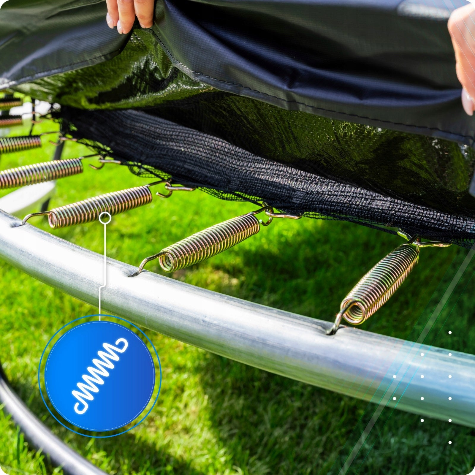 Children's trampoline for home small 4.5FT 140CM safe net Thunder Net height 125 cm