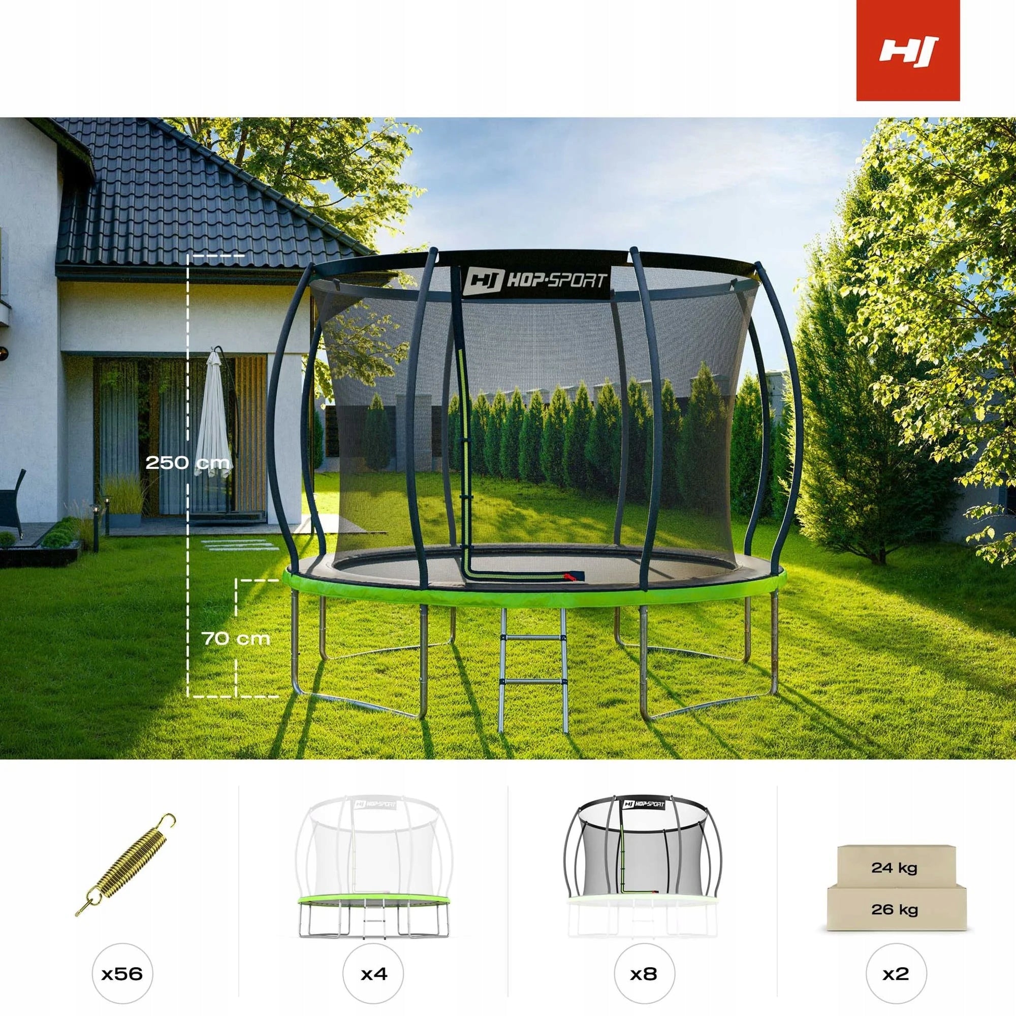Children's trampoline garden 305cm 10ft mala pumpkin ladder sturdy Manufacturer code 5902308238503
