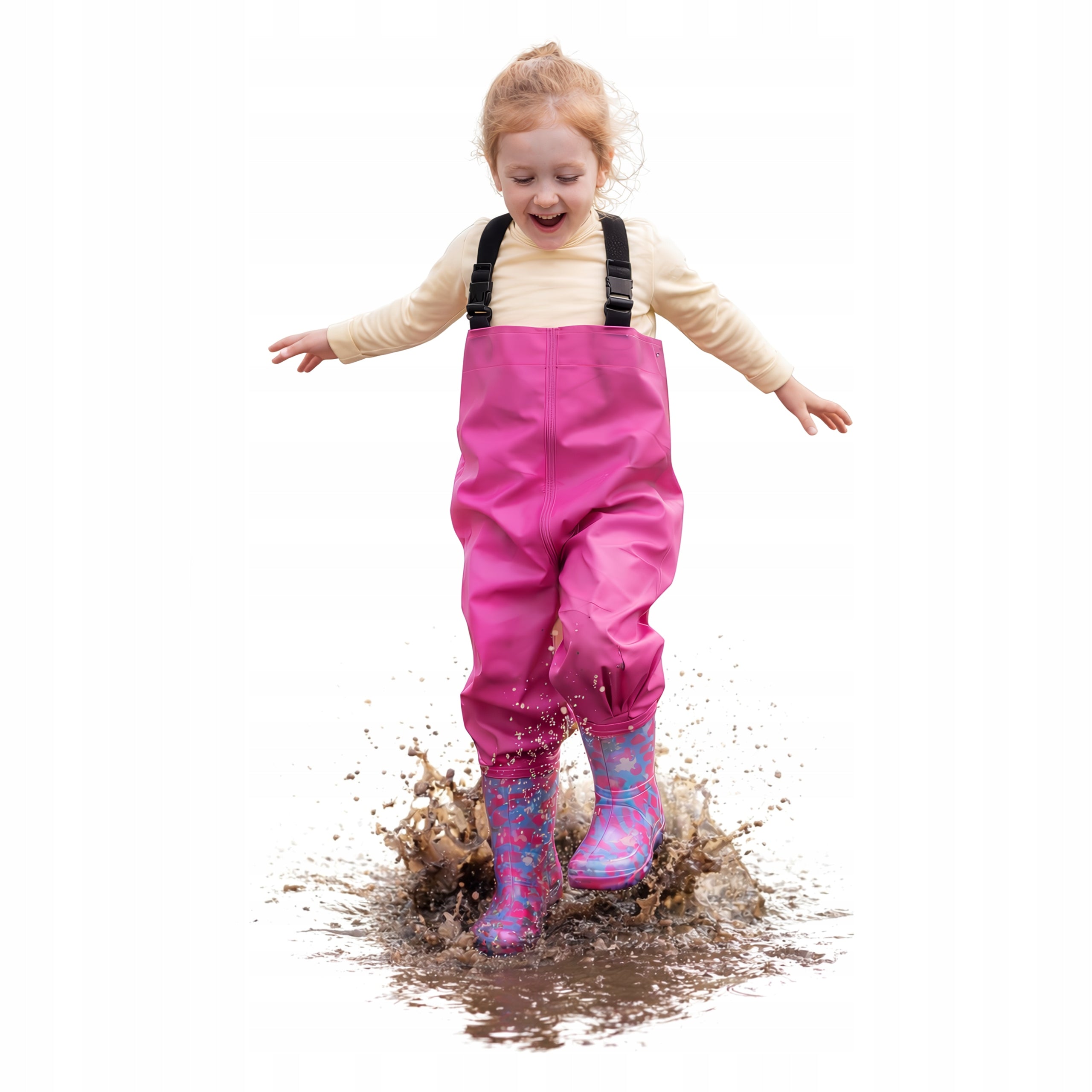 Children's trousers PROS SB06 pink Wodery Fishing Harness r. 32/33