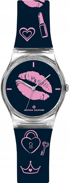 Children's watch ALPHA SAPHIR 315D school kiss pink girl