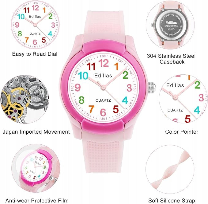 Children's watch Edillas ANALOG GIRLS RUBBER WITH BOX 8817L R1 Packaging status original