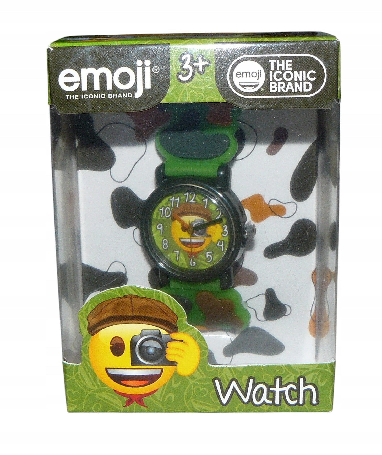 Children's watch Emoji green analog emote