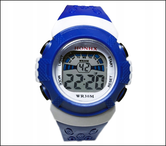 Children's watch HONHX purple blue electronic date stopwatch 12/24 EAN (GTIN) 5904094371341