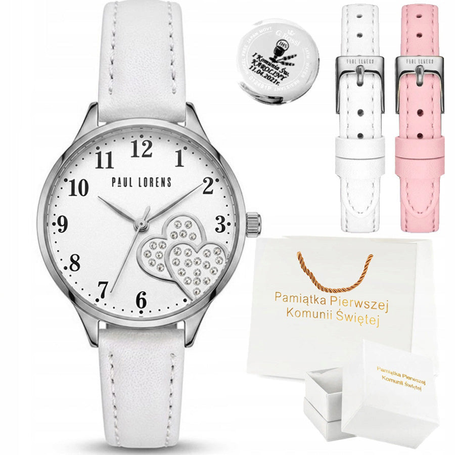 Children's watch MILA COMMUNION GIFT for girls Paul Lorens STRIPES