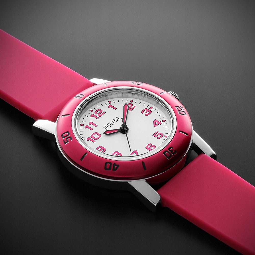 Children's watch Prim Clown edice 03 for girls white strap Brand Prim