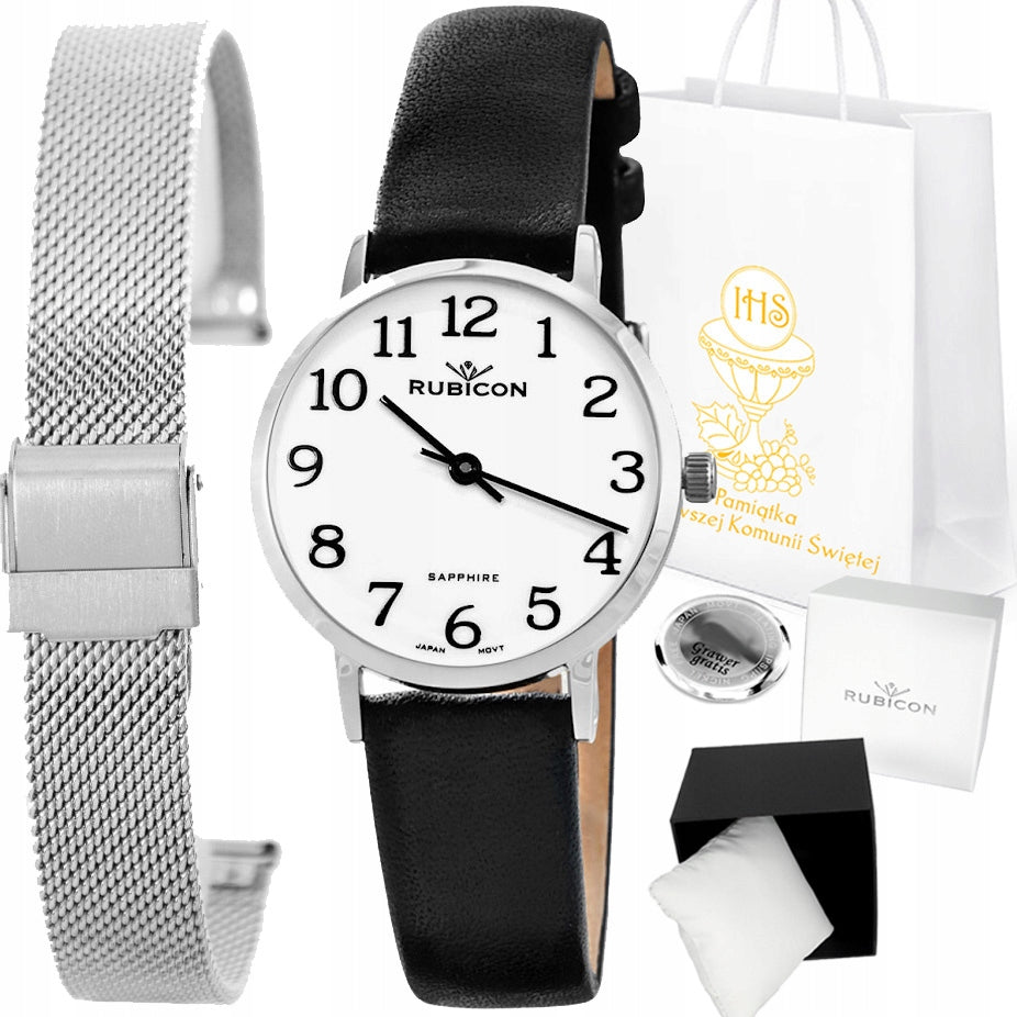 Children's watch RUBICON gift set COMMUNION for girls +ENGRAVING