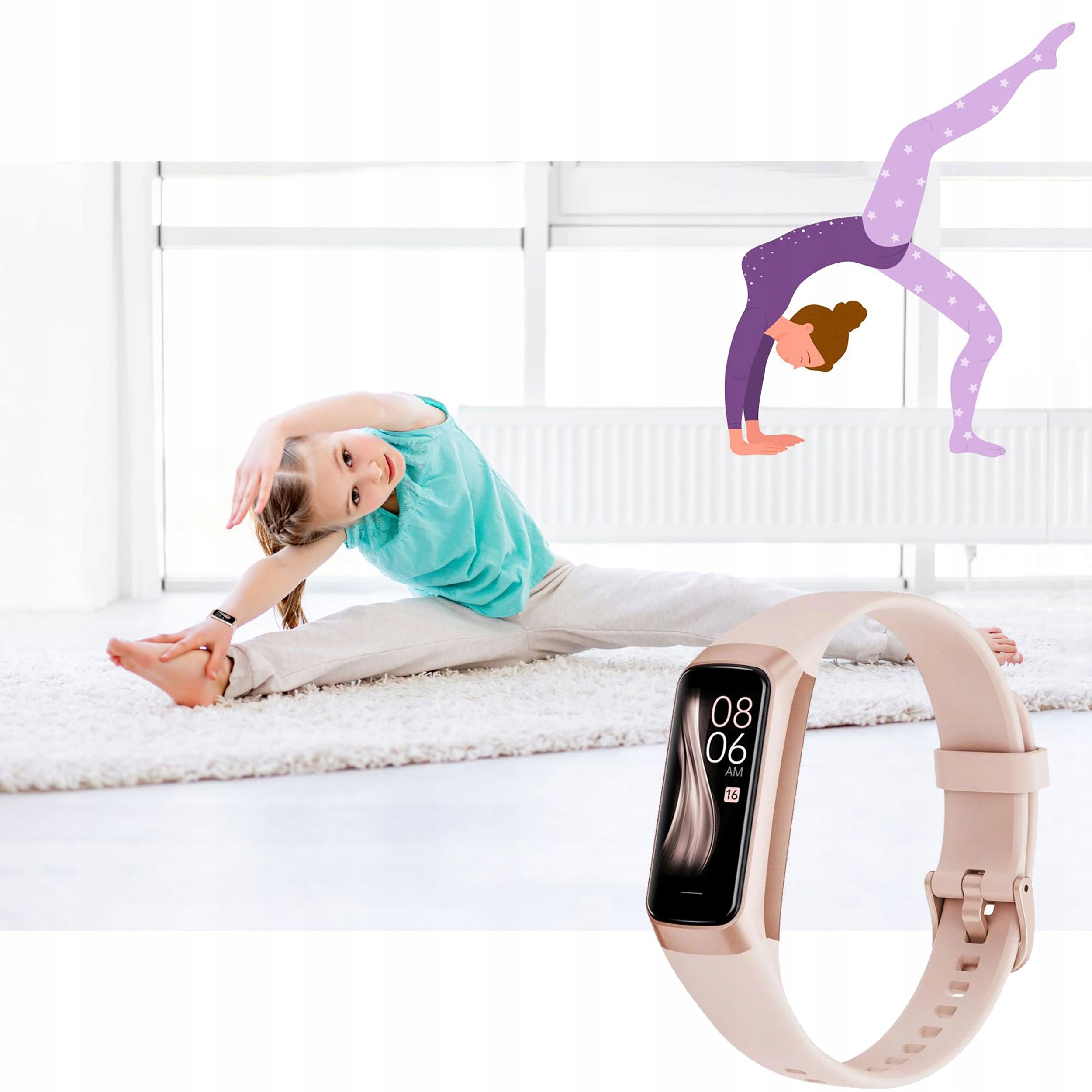 Children's watch SMARTWATCH AMOLED SMARTBAND FIT SMS STEPS PULSE THERMOMETER Brand Rubicon