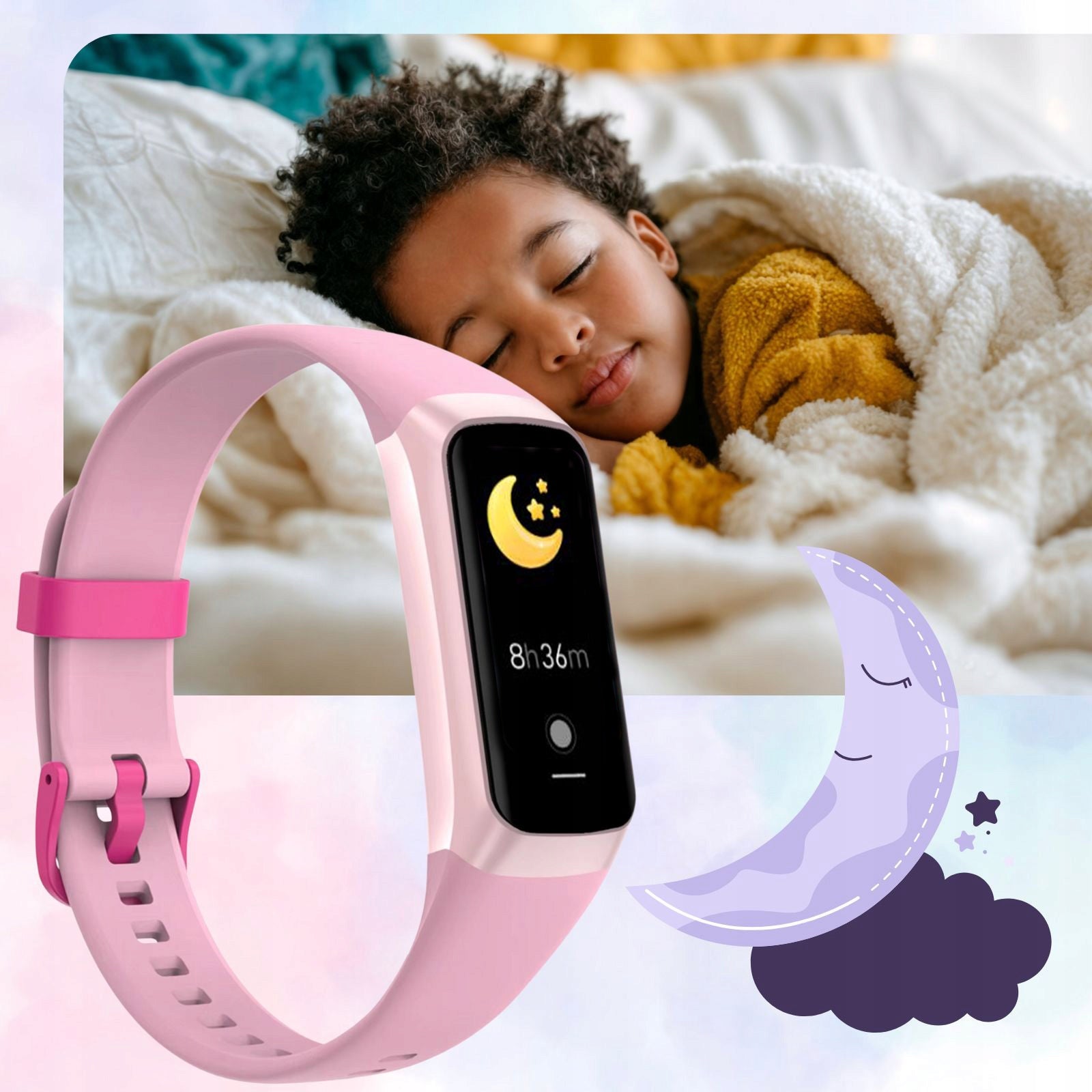 Children's watch SMARTWATCH AMOLED SMARTBAND FIT SMS STEPS PULSE gift Brand Rubicon