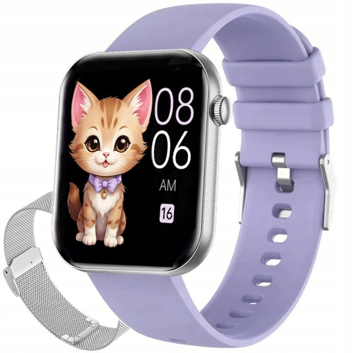 Children's watch SMARTWATCH RUBICON DF49 silver/purple