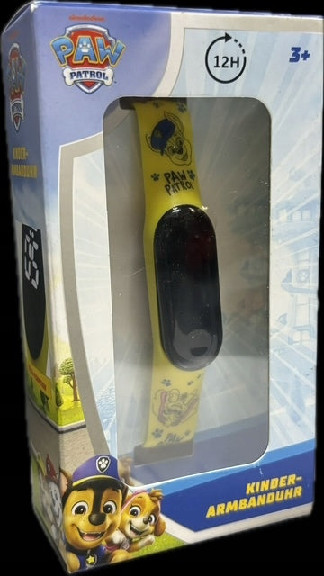Children's watch band with LED display, PSI PATROL YELLOW (21/G-729)